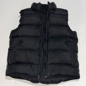 GAP BLACK PUFFER FEATHER DOWN VEST SMALL